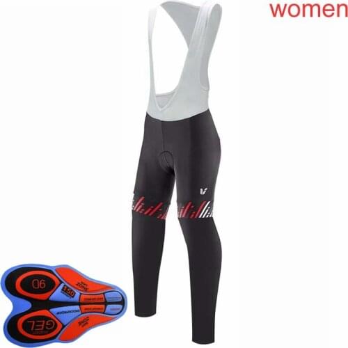 New Team Women Cycling Bib Pants Mountain Bike long Pants Spring Autumn Quick Dry Bicycle Tights 9D Gel Pad Cycling Bib Trousers