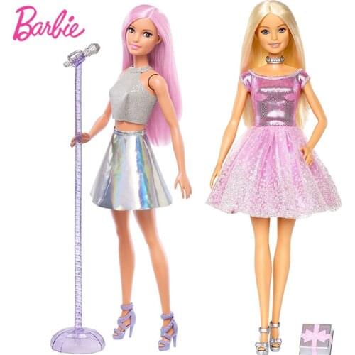 Original Barbie Brand Happy Birthday & Accessory Sing Doll The Girl Gift Present Toys For Girls Children Gift Bonecas Juguetes