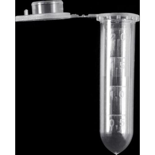 P82A 100Pcs 2ml Clear Plastic Vials Container Snap Centrifuge Tubes Vials Sample Lab Container
