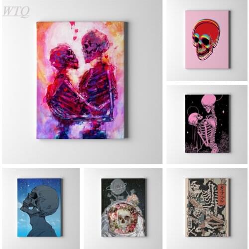 Skeleton Horror Bones Printed Anime Posters Wall Poster Canvas Painting Wall Decor Wall Art Picture Home Decor Room Decoration