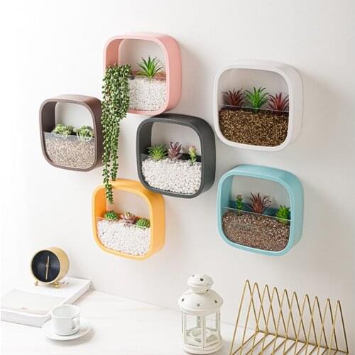 Home Room Wall Hanging Flower Plant Pots Gardening Decoration Succulent Plants Wall Vases Planter For Home Garden Decor Maceta