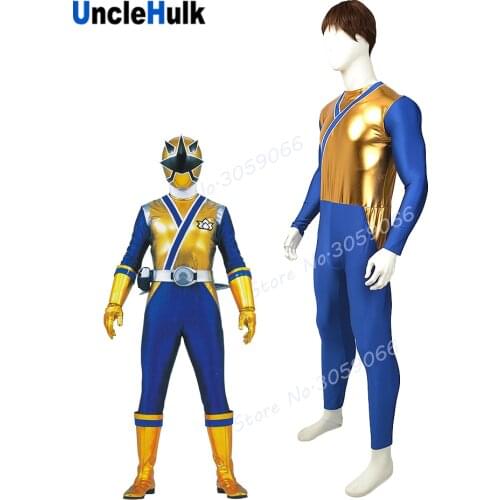Samurai Sentai Shinkenger Shinken Golden Ranger Spandex Zentai Cosplay Costume | UncleHulk
