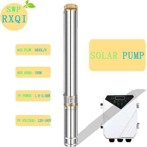 SOLAR Power PUMP DC Brushless motor High Flow for Irrigation 110v 1500w or 2HP Max Flow 3800L/H Max Head 180m Inlet1.25"