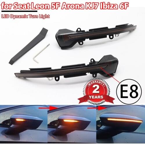 For SEAT Leon III Mk3 5F 13-19 LED Dynamic Turn Signal Blinker Sequential Side Mirror Indicator Light For Ibiza KJ Mk5 V Arona