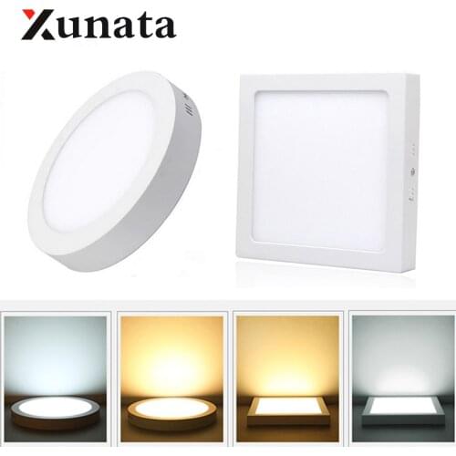 Surface Mounted Led Panel Light 6W 12W 18W 24W Round Square Spotlights Lamp Indoor Led Ceiling Light LED Lighting for Home Decor