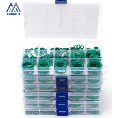 Fluorine Rubber FKM Sealing O-rings Green Gasket Replacements Kits CS 1mm 1.5mm 1.9mm 2.4mm 3.1mm OD 6mm-35mm 150-225PCS S15