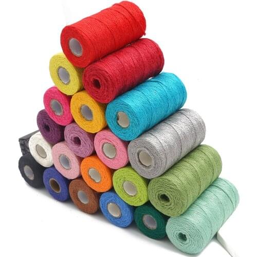 2mm Width 100Meters Natural Coarse Cloth Hemp Rope For DIY Handmade Gift Wrap Christmas Wedding Party Decoration