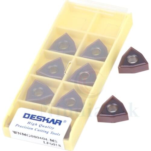 WNMG080404-MS LF6018 Carbide Inserts WNMG080408-MS LF6018 CNC Lathe Cutting Tool External Turning Tool,For Stainless Steel Parts