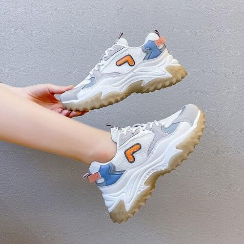 Womens Shoes Summer Comfortable Breathable Sneakers Fashionable Thick Bottom Wear-resistant Running Shoes Trend Fitness Shoes