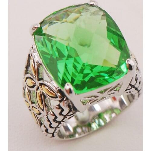 Peridot Women 925 Sterling Silver Ring F818 Size 6 7 8 9 10