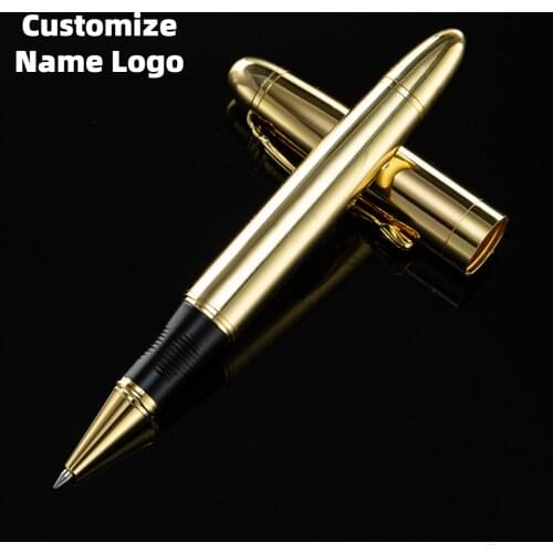 Gold Luxury Metal Ballpoint Pen Learning Office Supplies Stationery Gift Hotel Business Advertising Company Customize Name Logo