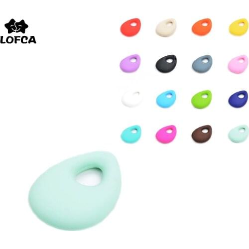 LOFCA 1PC Silicone Tear Teether Necklace Baby Chewable Teething Toys BPA Free Food Grade Silicone Jewelry Necklace Making Gift