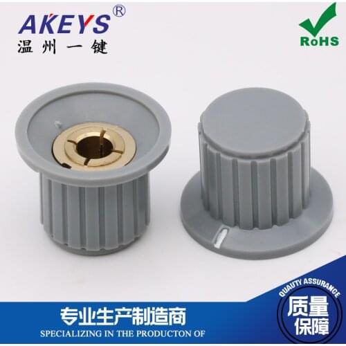 10 pcs KYP25-18-6J Gray Potentiometer Adjustment Knob Power Cap Inner Hole 6mm Outer Diameter 25mm