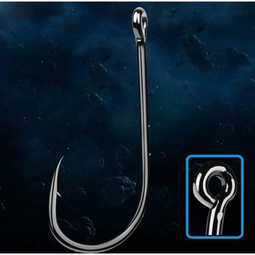 150pcs High Carbon Stainless Steel Fishing Hooks 1# - 6# Offset Fish Hook Fishhooks Jig Big Hook Treble Hooks Fishhook Tackle B4