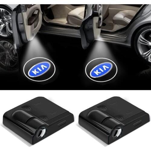 2pcs Fashion wireless Led car door welcome Laser projector Logo ghost shadow lights For kia k2 k3 k5 sorento sportage r rio soul