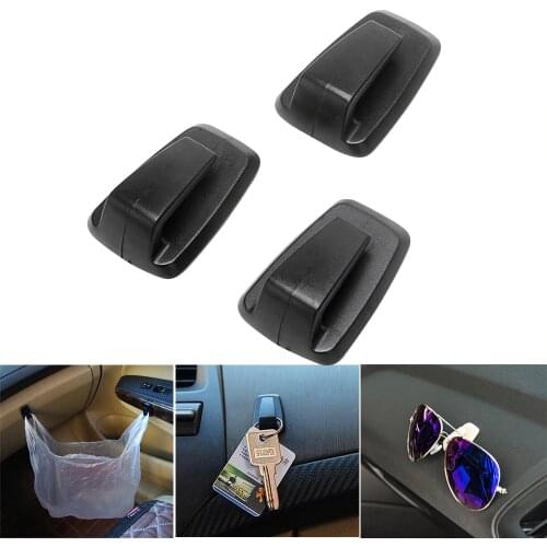 3Pcs Plastic Auto Clips Fasteners Car Hanger Bag Hook Sunglasses Key Charging Line Holder Car Organizer Stowing Tidying