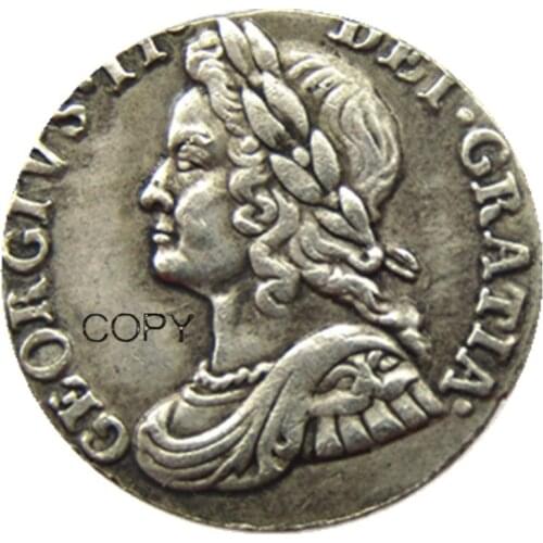 UK 1740 3 Pence George II coin Silver Plated Copy Coin