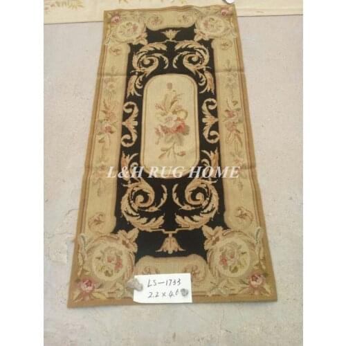 Free shipping 2.2'x4.6' Handmade needlepoint woolen rugs,100% handmade New Zealand wool carpets
