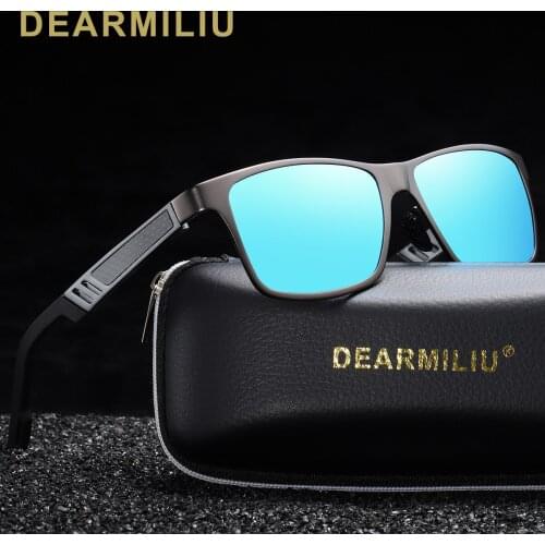 DEARMILIU Unisex Aluminum Polarized Lens Sunglasses Men Mirror Driving Sun Glasses Square Eyewear Accessories shades 6560