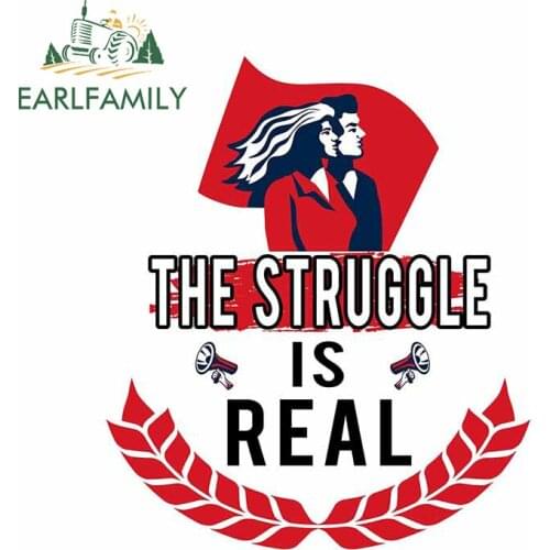 EARLFAMILY 13cm x 11cm for The Struggle Is Real Car Sticker Windshield Decal Fine Refrigerator Occlusion Scratch Vinyl Car Wrap