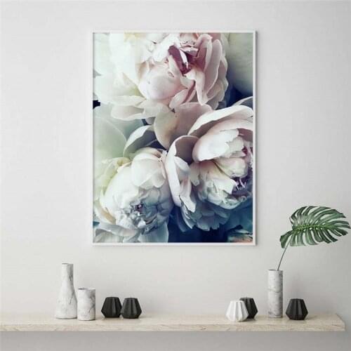 Elegant Blooming Peony Canvas Painting Posters and Prints Prints Quadros Wall Art Picture for Living Room Bedroom Decor Cuadros