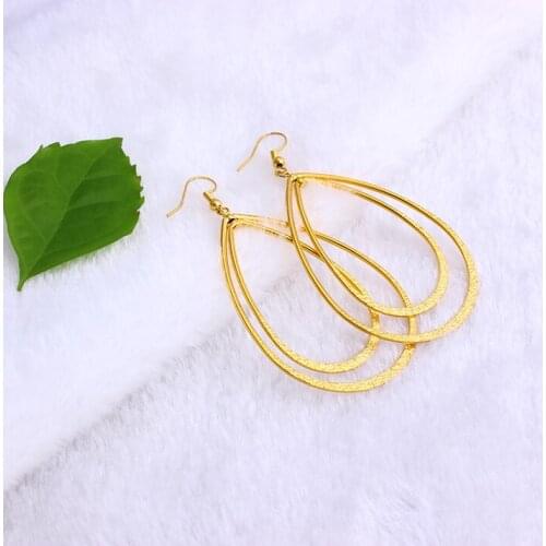 Fansheng 2018 African new style Bohemia arc gold color hot sale beautiful fashion jewelry earring for women