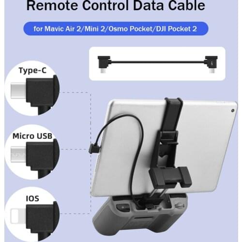 Data Cable for DJI Mavic Air 2 Mini 2 AIR 2S Remote Control Accessories IOS Type-C Micro-USB Adapter Wire Phone Tablet Connector
