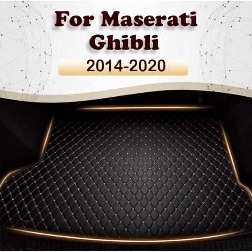 Car trunk mat for Maserati Ghibli 2014 2015 2016 2017 2018 2019 2020 Cargo Liner Carpet Interior Parts Accessories Cover