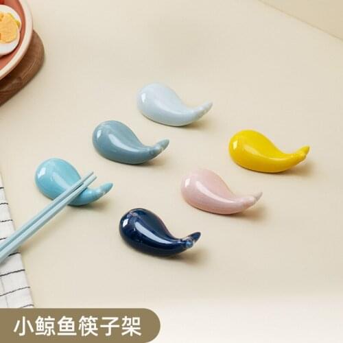 Creative Cute Ceramic Chopsticks Holder Daily Ornaments Decoration Tableware Spoon Chopstick Holder