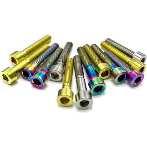 M3 m4 m5 m6 m8 m10 Titanium Hex Socket Head Cap Screw , Golden Color gr5 Titanium Bolt,E010