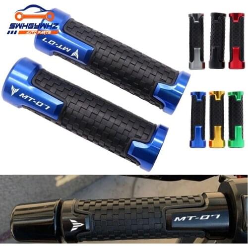 For Yamaha MT07 MT 07 MT-07 Motorcycle handlebar grips CNC PVC handle bar Rubber Gel Grips Motocross handle hand Grips