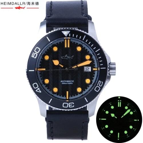 Heimdallr Vintage Automatic Watch Luxury Brand Stainless Steel Diver Watches 300m Waterproof NH35A Mechanical Wristwatch For Men