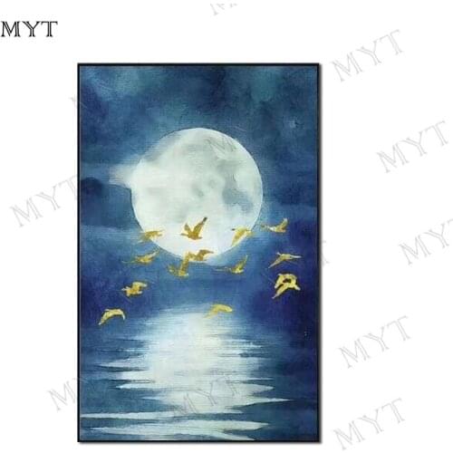 MYT Handmade Oil Painting Moon Hand Pictures Painting Canvas Free Shipping Hand-painted High Quality Modern Home Decoration