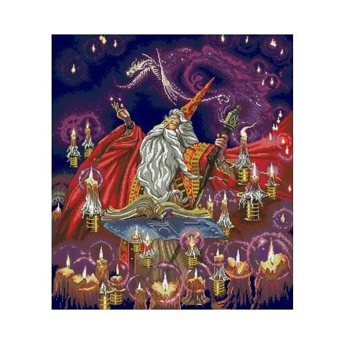 40-Dimensions 35141（14CT） counted 11CT 14CT 18CT 28CT dark blue fabric Cross Stitch embroidery needlework Sets home decor