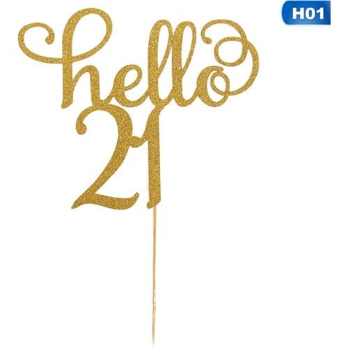 Hello21 30 40 50 60-year-old cake decoration card for love wedding anniversary