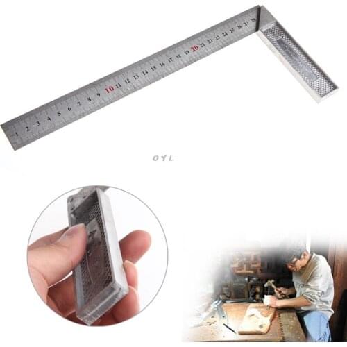 Portable 1Pc 30cm Stainless Steel Right Measuring Angle Square Ruler New