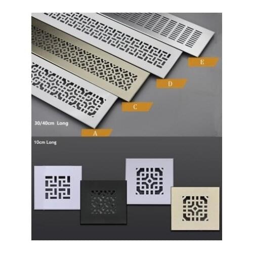 Premium Wide Square Rectangle Aluminum Air Vent Ventilator Grille Cover Air Conditioner Closet Shoe Cabinet