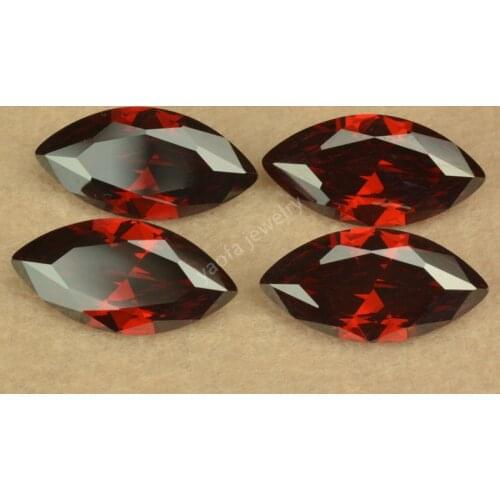 Sale 1.5x3-10x20mm 5A Marquise Shape Cubic Zirconia Stone Dark Garnet Color Loose Synthetic CZ Beads Gems For Jewelry
