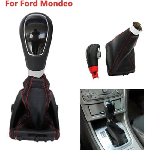 Car Gear Shift Knob Boot Cover for Ford Mondeo Mk4 S-MAX Galaxy Gear Handball Car New Leather AT Automatic Transmission Gaiter