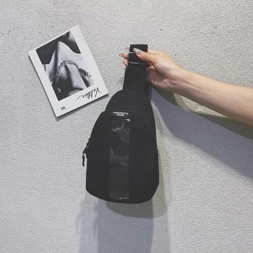 Knapsack Men Chest Bag Solid Color Unisex Men Canvas Bag 2020 Crossbody Bags Male Phone Pouch Multifunctional Backpack