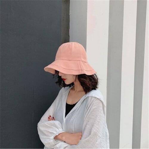Korean version of the letter fisherman hat spring and summer breathable thin shade large-brimmed Sun Screen Basin Hat F WS-2502