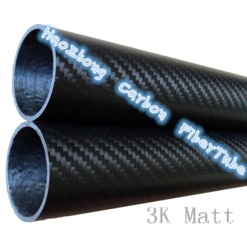 3K Roll Wrapped 100% Pure Carbon Fiber Tube 50mm*47mm*1000mm 1.5mm thickness 3K Matt Finish 50*47