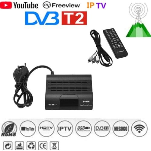 HD 1080p Tv Tuner Dvb T2 Vga TV Dvb-t2 For Monitor Adapter USB2.0 Tuner Receiver Satellite Decoder Dvbt2 Russian Manual