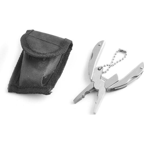 Outdoor Mini Folding Muilti-functional Plier Clamp Keychain Outdoor Hiking Tool pocket multitools knife