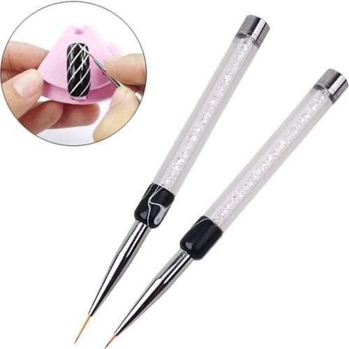1pcs Professional New Design Salon Using Nail Art Flower Painting Brush Pen 7mm/14mm Long Nail Tools