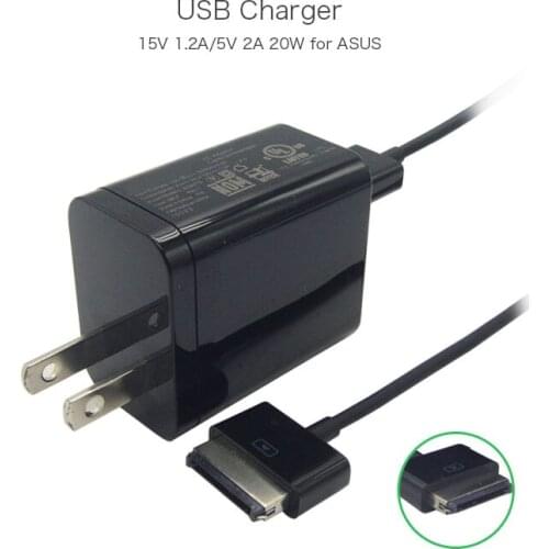 100% Original 5V 2A 15V 1.2A AD8273 Laptop Adapter USB Charger for ASUS TF101 TF201 TF300 SL101 Tablet Power Supply US Plug