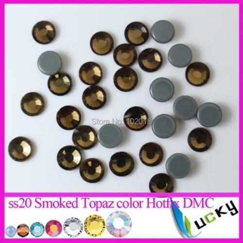 1440PCS ss20 Smoked Topaz color Highest quality HotFix DMC rhinestone Copy swarov 2038 Super shine crystal Strass