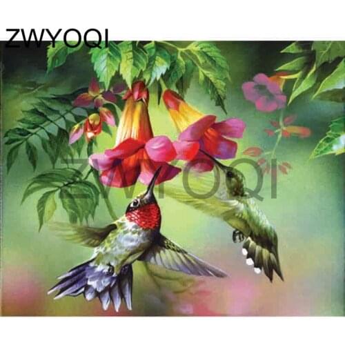 5D DIY Diamond embroidery Cross stitch Full Round Diamond painting Full Square Diamond mosaic woodpecker Morning glory Leaves