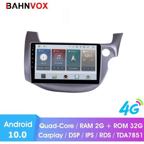 10.1" android 10.0 car gps dvd player for Honda Fit Jazz RHD 2008 2013 car radio multimedia navigation stereo head unit dsp