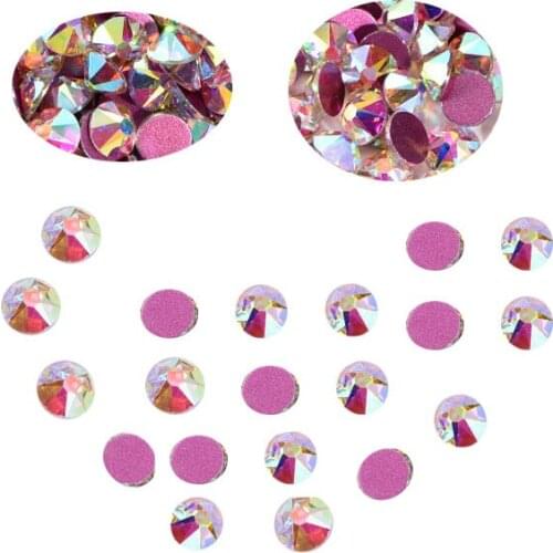 Glitter Rhinestones Crystal AB SS3-SS40 Non Hot Fix FlatBack Strass Sewing & Fabric Garment Rhinestone Nail Art Stone